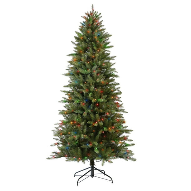 Puleo International 9 ft. Prelit Slim Fraser Fir Artificial Christmas