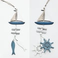 thumbnail image 4 of Ocean Theme Pendant Home Hanging Wood Ornament Hanging Beach Wall Art Beach Theme Decorations for Farmhouse Bathroom Bedroom Dining Room, 4 of 6