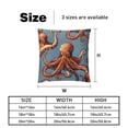 thumbnail image 5 of Octopus Elegant Velvet Bed Pillow Covers Set - Decorative Pillows with Unique Patterns, Chair Pillow Covers - 16x16, 18x18, 20x20 inches for Any Occasion - Set of 2 Items, 5 of 6