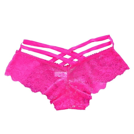 

LBECLEY Womens Panties No Show Ladies Solid Color Lace Thong Panties Lingerie Lace Floral Print Sheer Panties Medium New Women Underwear Set Ht1 A