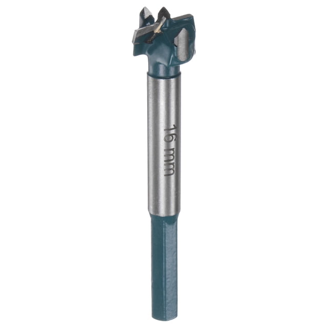 Broca Forstner Uxcell de Carburo para Abrir Agujeros de Bisagra en Madera, Vástago Hexagonal de 16 mm