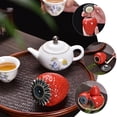 thumbnail image 2 of Miangastore Sealed Ceramic Tea Jar Kitchen Storage Box Tea Strawberry Shaped Container with Lid(150ml), 2 of 7