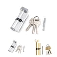 thumbnail image 3 of Riwesomey 2 uds., cilindro de pulgar, cerraduras de puerta europeas, antilatón, giro de Metal, hierro, habitación del hogar, manija de cerradura de Herramientas y ferretería oro 70x29mm Riwesomey WJ3925-02B, 3 of 6