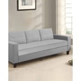 thumbnail image 2 of Grey Couch Cushion Covers, Stretch Seat Cushion Covers for Sectional Sofa, Modern Pure Gray Individual Sofa&nbsp;Slipcovers Furniture Protector with Elastic&Straps Small 1Pcs, 2 of 7