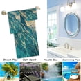 thumbnail image 4 of GZHJMY 3D Beautiful Turquoise Marble Print Soft Luxury Decorative 3 Pieces Towels Set, 1 Bath Towel+1 Hand Towel+1 Washcloth, Multipurpose for Bathroom, Hotel, Gym, Spa and Kitchen, 4 of 5