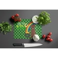 thumbnail image 3 of Chocolate Labrador Retriever St. Patrick's Day Glass Cutting Board Large 12 in x 15 in, 3 of 5