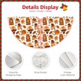 thumbnail image 3 of Daiia Pumpkin Witch Hat Coffee Drawing Merry Christmas Tree Skirt , Xmas Large Lace-up Tree Skirt, Santa Snowflakes Rustic Home Decorations New Year Party Farmhouse Decor-36", 3 of 6
