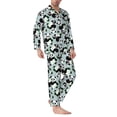 thumbnail image 2 of Sikiie Panda And Eucalyptus Mens Pajama Set, Soft Warm Long Sleeve Sleepwear, Cozy Button-Down Pjs for Men-X-Large, 2 of 7
