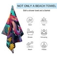 thumbnail image 3 of Colorful Octopus Oversized -Washed Lightweight Quick Dry Beach Towels - 32"x63", 3 of 7