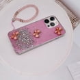 thumbnail image 2 of for iPhone 13 Pro Max Bling Glitter Butterfly Case Girls Women Cute Luxury Sparkle Diamond Charm Bracelet Protective Phone Case, 2 of 8