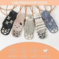 thumbnail image 2 of 5 Pairs Toddler Non Slip Socks With Grips Baby Socks For Kids Girls Boys 3-12m, 2 of 3