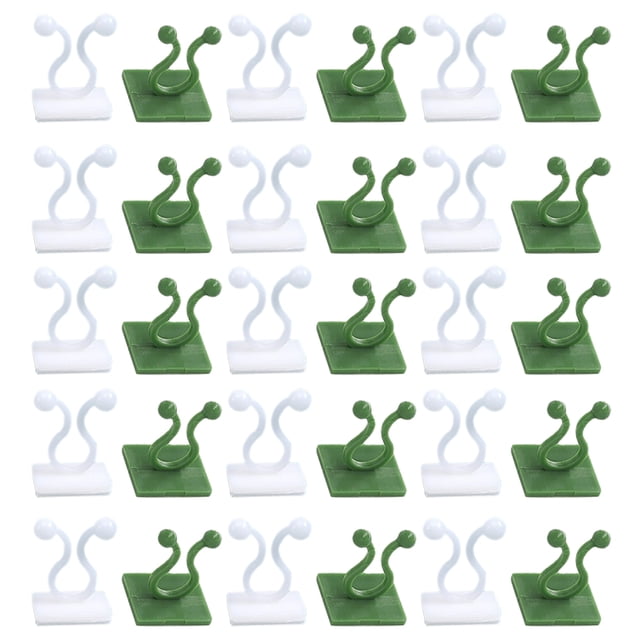 100 piezas de clip de fijación de enredadera de pared, soporte de soporte para plantas trepadoras, gancho adhesivo de pared, soporte para plantas, clip de unión, soporte para enredadera
