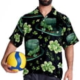 thumbnail image 4 of Saint Patrick's Day Men's Short Sleeve Poplin Button Down Shirts - Casual Printed Summer Beach Tops for Men, 4 of 6