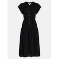 thumbnail image 5 of Time and Tru Women's and Women's Plus Double Cloth Midi Dress, Sizes XS-4X, 5 of 5