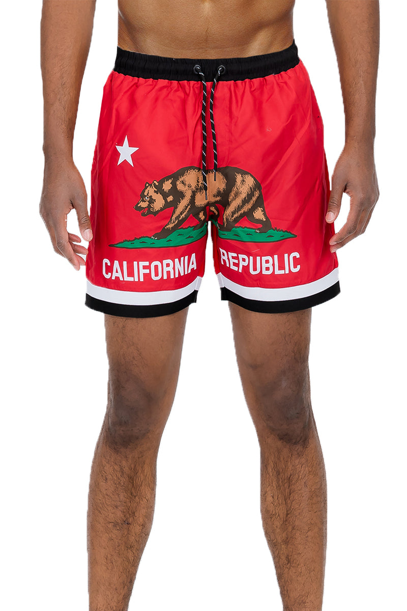 California swim shorts red online