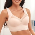 thumbnail image 6 of Kvture Womens Full Coverage No Underwire Bra Mesh Breathable Seamless Wide Strap Lifting Summer Sport Running Yoga Brassire Beige Bra L, 6 of 6