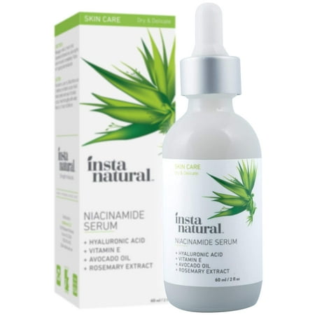Skin Lightening Serum - InstaNatural Niacinamide 5% Face Serum 2 OZ - Vitamin B3 Anti Aging Moisturizer for Skin - Diminishes Appearance of Acne, Breakouts, Wrinkles, Fine Lines, Dark Spots, Age Spots & Hyperpigmentation