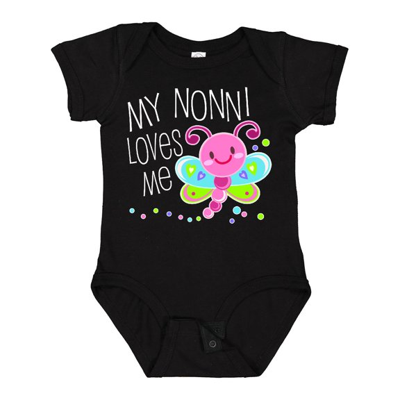 Inktastic My Nonni Loves Me Cute Dragonfly Boys or Girls Baby Bodysuit