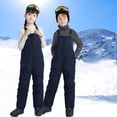 thumbnail image 2 of CPNG Kids Girl's Adjustable Ski Bibs Overalls Solid Color Wate Resistant Snow Snowboarding Pants with Pockets Winter Warm Pants Insulated, 2 of 4