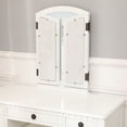 thumbnail image 4 of Topcobe Makeup Vanity Set with Drawers, Vanity Table with Cushioned Stool, Makeup Vanity Desk for Bedroom, Makeup Table with 3 Mirrors and 5 Storage Drawers, White, 4 of 6