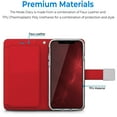 thumbnail image 5 of For Samsung Galaxy A15 5G PU leather Wallet 6 Card Slots folio with Wrist Strap & Kickstand Pouch Flip Shockproof Phone Case Cover by Xpression - Red, 5 of 7