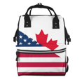 thumbnail image 1 of Easygdp USA Canada Flag para Bolsa de Bebé de Gran Capacidad con Múltiples Bolsillos, Bolsa de Pañales para Padres, Bolsa de Viaje Organizada y Elegante, 1 of 6