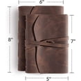 thumbnail image 3 of Leather Journal Notebook - Leather Bound Journal For Men, Lined Travel Journal & Writing Journal For Personal Diary, 5x7 Inches, Brown, 200 Pages, 3 of 5