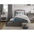 thumbnail image 3 of AFI Warren Platform Bed with Footboard and 2 Storage Drawers Grey Twin XL, 3 of 5