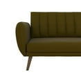 Novogratz Brittany Sectional Futon Sofa, Green Linen