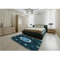 thumbnail image 4 of Ahgly Company Indoor Round Patterned Glacial Blue Ice Blue Area Rugs, 4' Round, 4 of 6