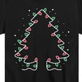 thumbnail image 3 of Instant Message - Christmas Tree Made Out Of String Lights - Toddler & Youth Short Sleeve Graphic T-Shirt, 3 of 6