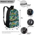 thumbnail image 5 of Uorisanigo Inked Football Design 17 Inch Kids Backpack for School, Lightweight Children School Bag Travel or Sports Bags, Fit Preschool Nursery Primary Schoolbag with Padded Straps, 5 of 6
