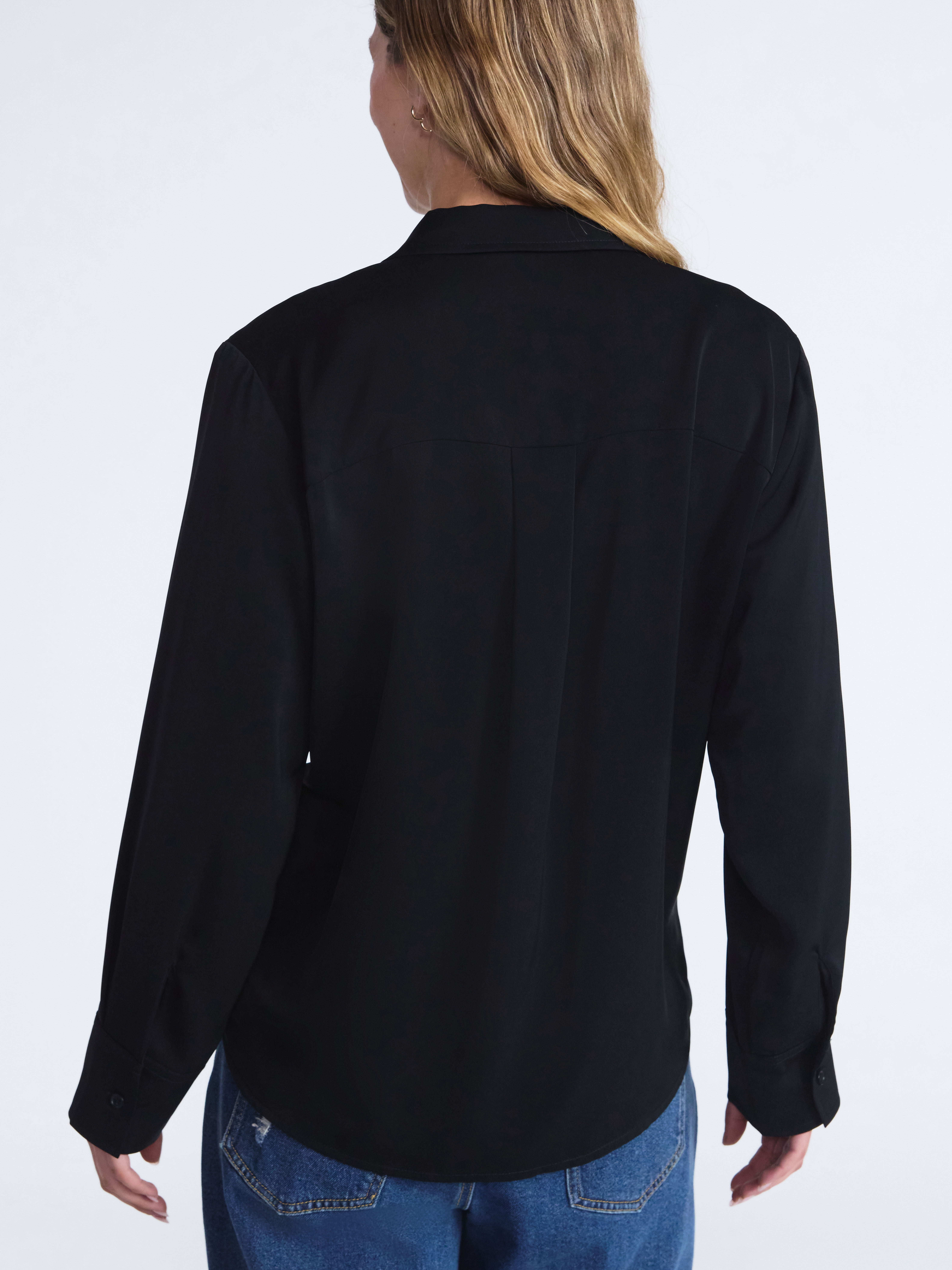 Scoop Women’s and Women’s Plus Relaxed Fit Button Front Shirt, Sizes XS-4X