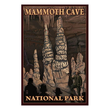Mammoth Cave National Park, Kentucky, Onxy Pillars Print Wall Art By Lantern (Best Caves In Kentucky)