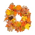 thumbnail image 1 of Holiday Decoration Garland Maple Leaf Red Berry Lotus Rattan Door Hanging Harvest Festival Decoration Props, 1 of 13