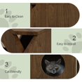 thumbnail image 6 of Pusnapku 39" Coffee Table, Farmhouse Rustic Center Table with Holes and Anti-Collision Corners, Wooden Rectangle Accent Table, for Living Room, 6 of 9