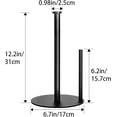 thumbnail image 6 of Paper Towel Holder Countertop, Black Kitchen Paper Towel Holder Stand for Kitchen and Bathroom Organization, Stainless Steel Paper Towel Holders for Standard and Large Rolls, 6 of 7
