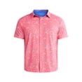 thumbnail image 5 of Birdie Bound Men's & Big Men's Solid and Patterned Performance Resort Short Sleeve Button Up Golf Shirt, Sizes XS-5XL, 5 of 5