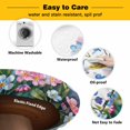 thumbnail image 3 of Elastic Fitted Round Tablecloth, Blue Spring Floral Waterproof Stretch Table Cover for 45"-54" Tables, Pink Flowers Butterfly Pastoral Washable Outdoor Tablecloths for Patio, Picnic, Camping, 3 of 9
