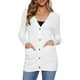 thumbnail image 2 of Suéter cárdigan casual INSPIRE CHIC para mujer, tejido trenzado, largo, de moda, para otoño e invierno, color blanco, 2 of 6