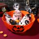thumbnail image 5 of Plato de fruta con elementos de Halloween, ensaladera con patrón de lámpara de calabaza (naranja), 1 unidad, 5 of 5