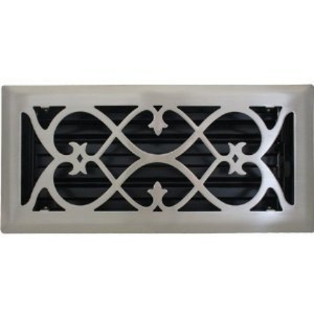 2 X 14 Victorian Brushed Nickel Floor Register Vent Cover