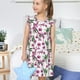 thumbnail image 4 of Balery Orchids Flowers Camisón de princesa para niñas, pijama de algodón con mangas abullonadas, suave y bonito.-X-Large, 4 of 6