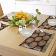 thumbnail image 4 of Ambesonne Wine Place Mats Set of 4, Wall of Wooden Barrels, Standard Size, Brown, 4 of 6