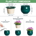 thumbnail image 7 of Ordivic 6 Inch Self Watering Plant Pot – Blackish Green Ceramic African Violet Planter with Absorbent Inner Pot, Easy Care Indoor Flower Pot, Room Decor, Gift for Plant Lover, 7 of 7