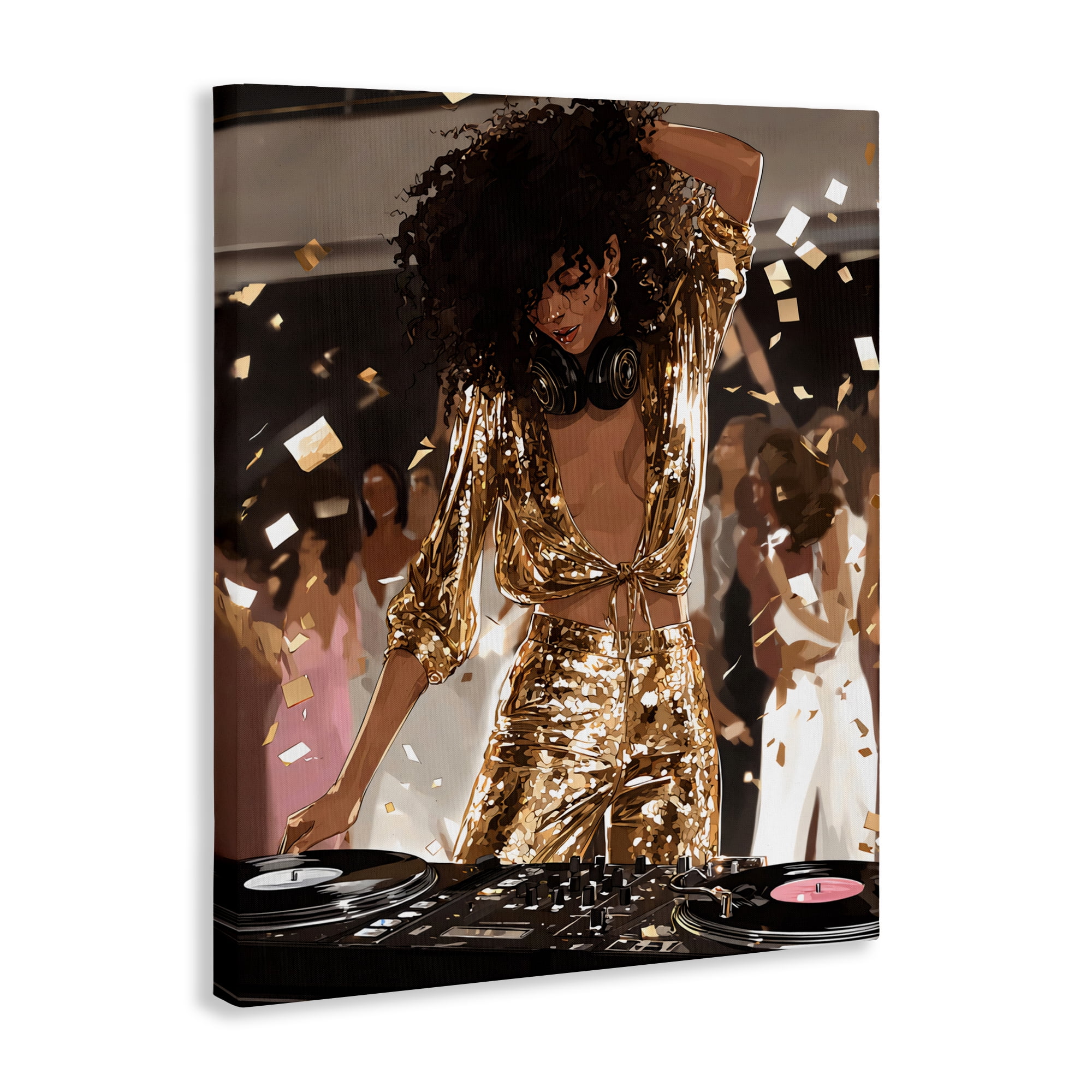Stupell Industries Shimmering DJ in Sequins Canvas Wall Art, design by Franklyn Gregory