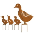 thumbnail image 1 of Estatua De Jardín De Metal, Siluetas De Pato, Letreros De Animales De Estaca Para Decoración Al Aire Libre 4 Uds. Inevent HA034730-00, 1 of 6