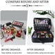 thumbnail image 5 of Bolsa Grande de Maquillaje Profesional Impermeable, Organizador de Cosméticos con Divisores Ajustables Bolsa de Viaje Portátil para Herramientas de Belleza y Accesorios de MaquillajeProfesional, 5 of 7