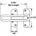 thumbnail image 2 of Prime Line Products U10309 Wing Bar Door Guard Bronze, 3.87 In., 2 of 3