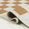 thumbnail image 5 of JONATHAN Y WASHABLE 8 x 10 Area Rug, Ainsley Cottage Checkerboard Washable - Gold/Cream, WSH126B-8, 5 of 7